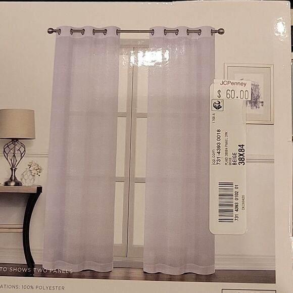 2 Panels Sheer Window Panel Pair - Picture 4 of 6